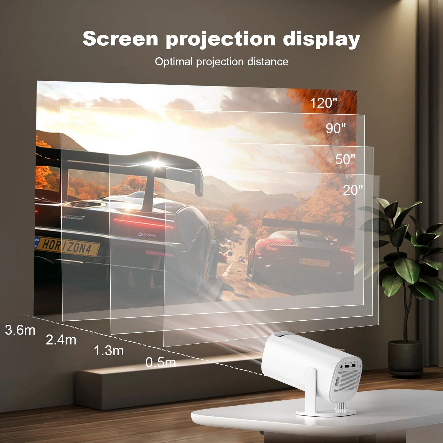 4K Android Smart Home Portable Projector