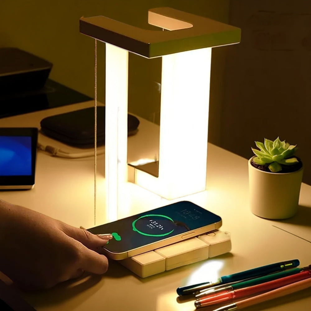Anti-Gravity Wireless Charging Table Lamp