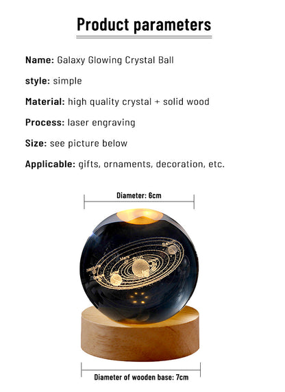 (🔥Hot Selling) 3D Crystal Ball Lamp🪐