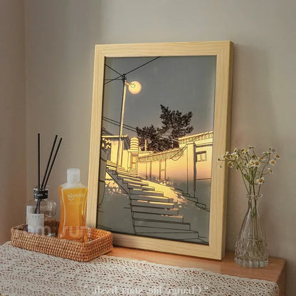 Street Light LED Photo Frame Light Painting USB Night Light Frame