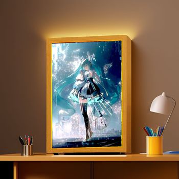 Hatsune Miku Anime Figure – Kawaii Light Painting Frame