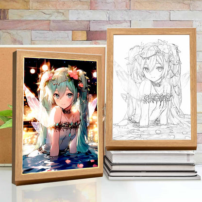 Hatsune Miku Anime Figure – Kawaii Light Painting Frame