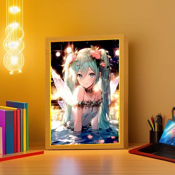 Hatsune Miku Anime Figure – Kawaii Light Painting Frame