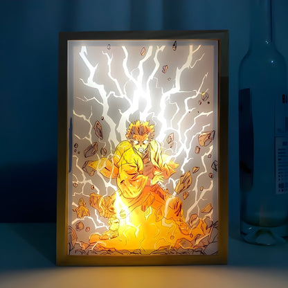 Zenitsu Light Painting Frame Glow